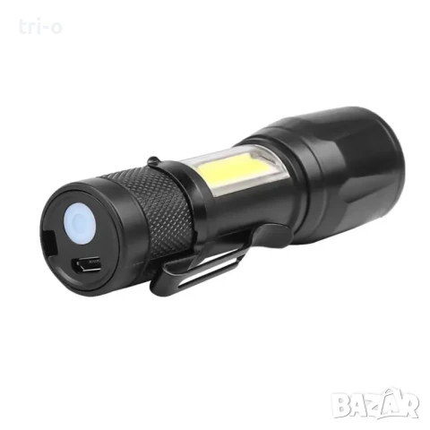 Мини LED преносимо фенерче с USB зареждане, мащабируема фокусна светлина, снимка 11 - Прожектори - 50674148