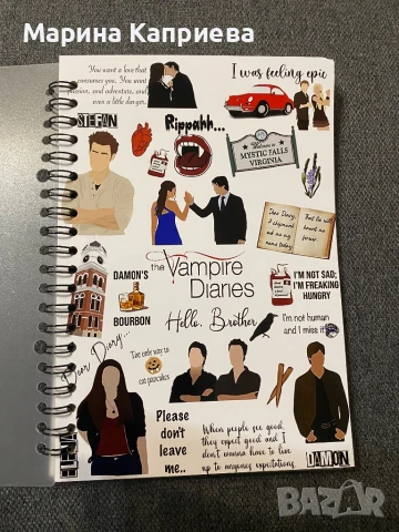 Тематична тетрадка на дневниците на вампира, снимка 2 - Ученически пособия, канцеларски материали - 50787569