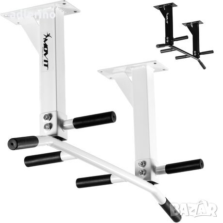 Професионален фитнес лост за набиране, за стена, 350 кг, бял, снимка 4 - Фитнес уреди - 35737925