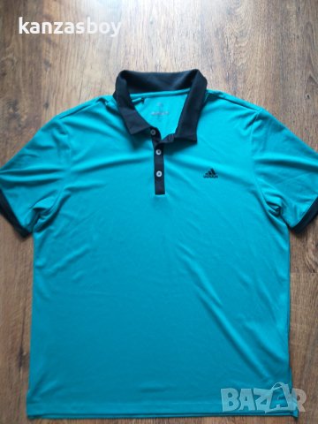 adidas 3-Stripes Heathered Polo Shirt - страхотна мъжка тениска ХЛ, снимка 5 - Тениски - 40883978