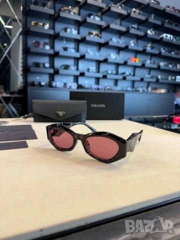 очила с черен обикновен калъф prada versace , снимка 2 - Слънчеви и диоптрични очила - 50595457