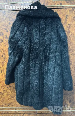 Дамско черно зимно палто - XL, снимка 4 - Палта, манта - 49338768