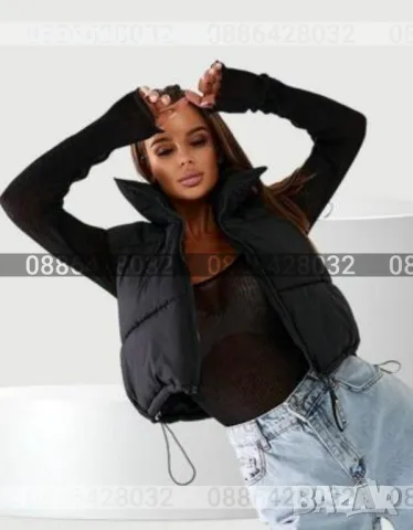 къс дамски елек с удължен гръб, снимка 1