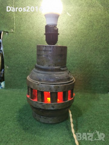 Стара нощна лампа, дърво и желязо , снимка 3 - Антикварни и старинни предмети - 39301956