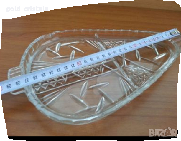 кристален поднос плато ордьовър , снимка 5 - Антикварни и старинни предмети - 32501069