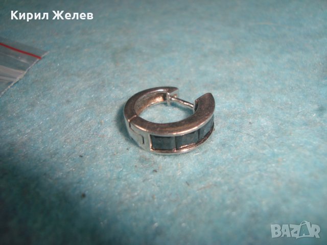 СКЪПОЦЕННА СРЕБЪРНА АРТ ОБЕЦА РОДИРАНО СРЕБРО 925 АНГЛИЯ с ЮВЕЛИРНО ФАСЕТИРАН ЧЕРЕН ОБСИДИАН 25868, снимка 11 - Обеци - 35884557