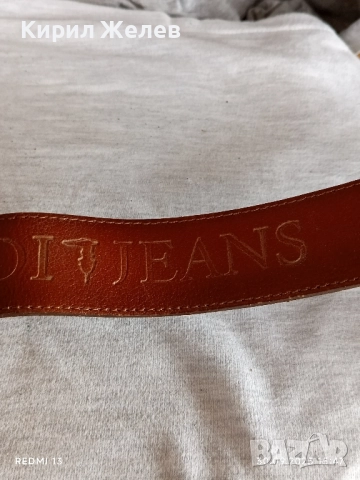 Стилен мъжки кожен колан TRUSSARDI JEANS модерен дизайн 46923, снимка 4 - Колани - 51892722