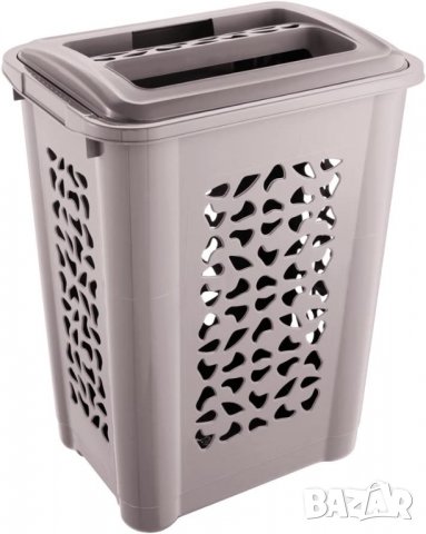 Кош за пране Keeeper с прорез и шарнирен капак, 60л, снимка 2 - Кутии за съхранение - 40233970