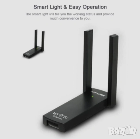 Портативен Бустер Повторител USB Безжичен Усилвател на Сигнала Wi-Fi Repeater с 2 Антени 300 Mbps, снимка 7 - Рутери - 53424818