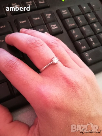 Изключително красив и нежен сребърен пръстен - модел R068, снимка 7 - Пръстени - 53614556