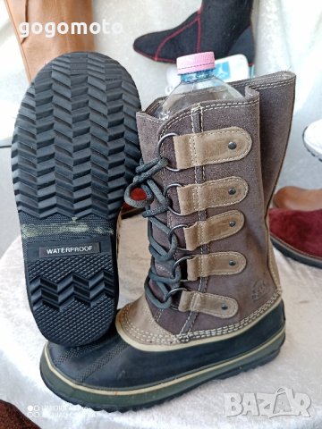 КАТО НОВИ водоустойчиви апрески SOREL® Snow Boots North Star, 39 -40 боти,100% ЕСТЕСТВЕНА КОЖА,ботуш, снимка 16 - Дамски апрески - 44242535