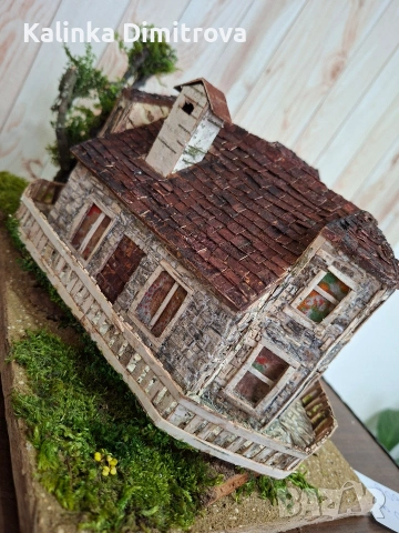 Къща в алпийски стил-ръчно изработен макет ., снимка 10 - Декорация за дома - 53222602