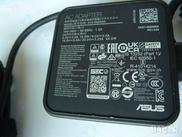 захранване оригинално USB-C Asus 65W, снимка 3 - Захранвания и кутии - 48581372