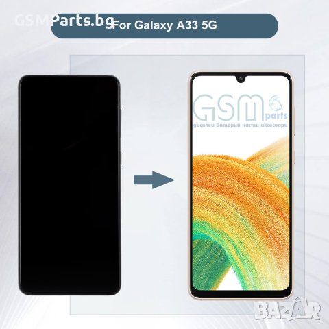 Дисплей + Черна Рамка ЗА SAMSUNG GALAXY A33 5G (SM-A336), снимка 2 - Резервни части за телефони - 42281433