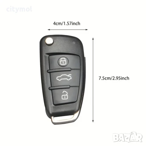 Кутийка за ключ за Audi A2 A3 A4 A6 A6L A8 Q7 TT, с изкачащо острие, снимка 2 - Аксесоари и консумативи - 50968080