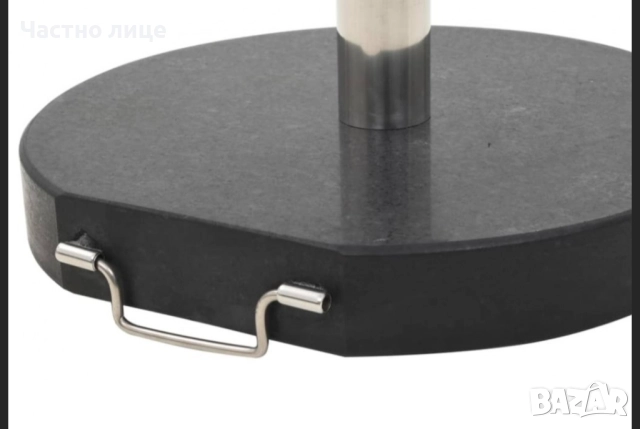 Голям чадър Ф250 с манивела и мраморна стойка 40 кг, снимка 6 - Градински мебели, декорация  - 51779380