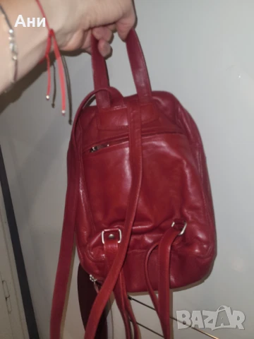 Дамска раница от естествена кожа, снимка 3 - Раници - 50659411