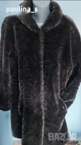 Два броя / Много ефектно палто от еко косъм с вата / голям размер , снимка 13 - Палта, манта - 38794460