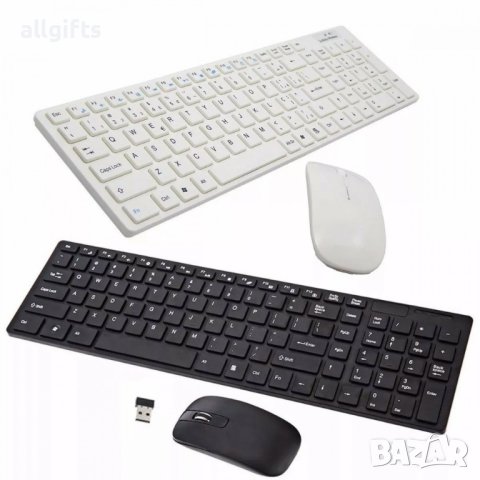 0803 Комплект клавиатура и мишка Bluetooth 2.4Ghz, снимка 1 - За дома - 35797166