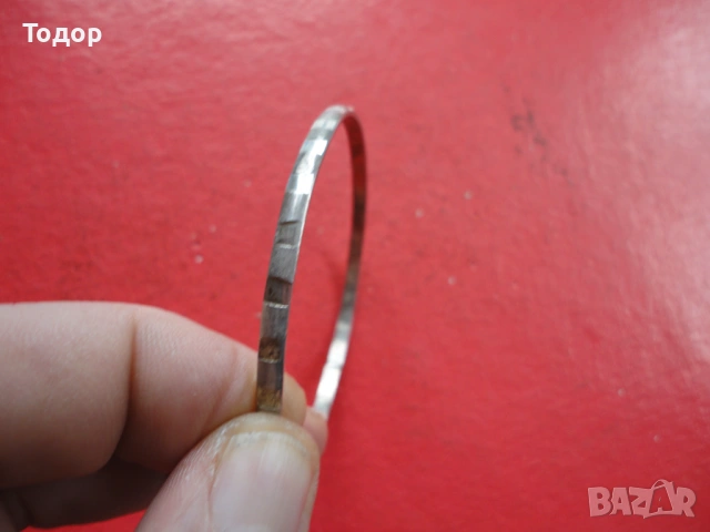 Страхотна твърда сребърна гривна 1, снимка 7 - Гривни - 53323201