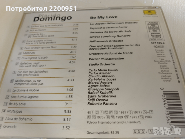 PLACIDO DOMINGO, снимка 7 - CD дискове - 44825999