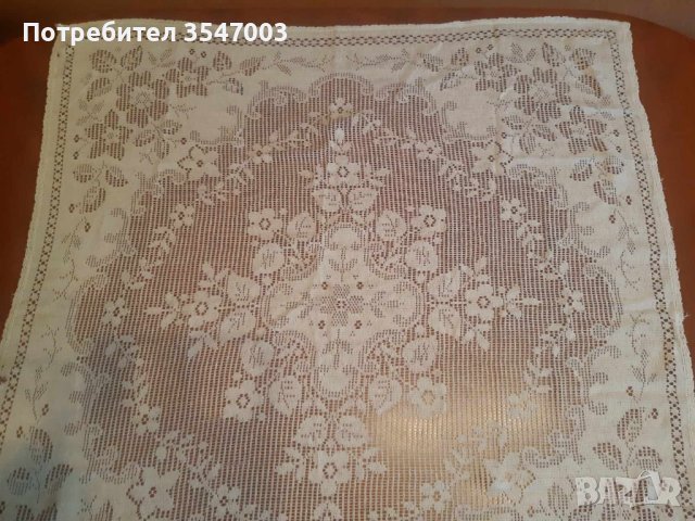 Бяло каре-покривка за маса, снимка 4 - Покривки за маси - 41495258