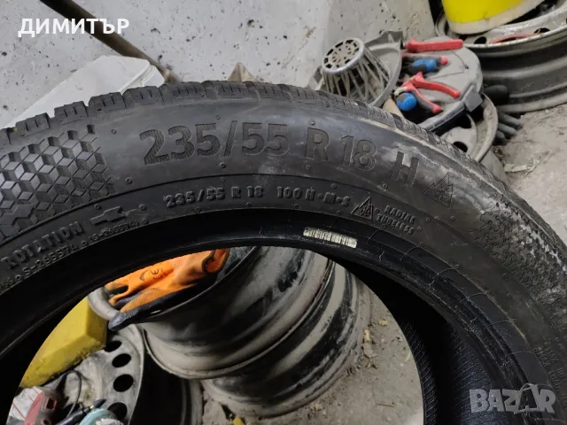 2бр.зимни гуми CONTINENTAL 235/55/18 100H DOT 3523, снимка 6 - Гуми и джанти - 49262201