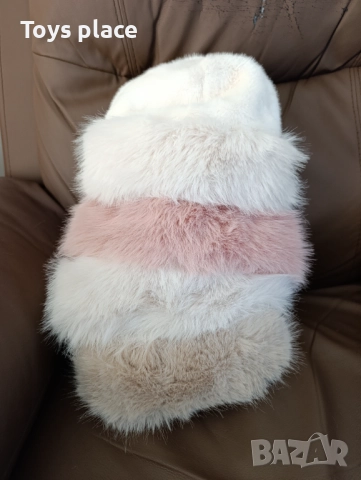 Зимна плетена шапка с пух, ръкавици , снимка 17 - Шапки - 52811321