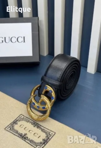 колани от естествена кожа в кутия Gucci 4см, снимка 6 - Колани - 52567457