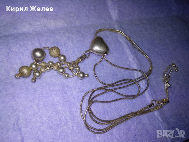 КРАСИВО ПОСРЕБРЕНО ФЕШЪН АРТ НЕЖНО КОЛИЕ от НЕРЪЖДАЕМА БЛАГОРОДНА СТОМАНА с ТОПЧЕТА и СЪРЧИЦЕ 40518, снимка 17 - Колиета, медальони, синджири - 42640223