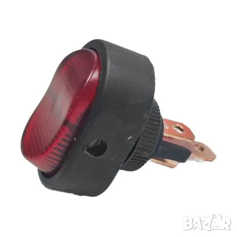 Червен двупозиционен превключвател 12V с LED 40x31 mm