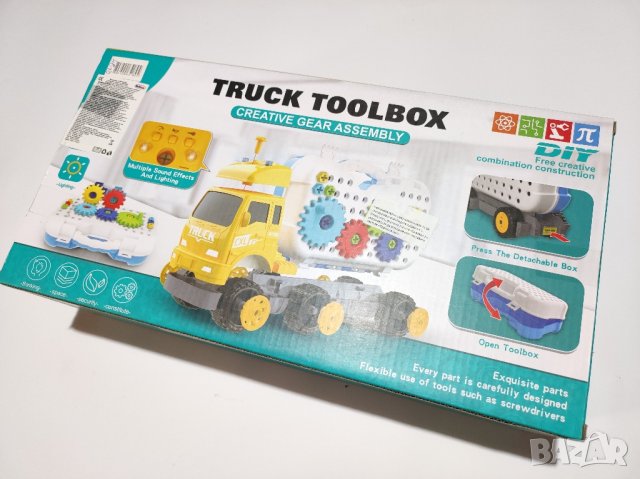 Образователна играчка конструктор, тип лего. Камион с инструменти, 158 части. , снимка 2 - Конструктори - 44369288