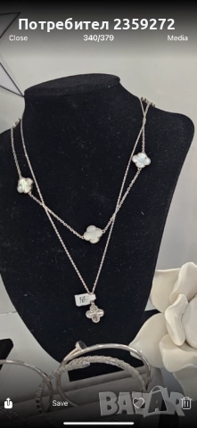 Сребърни колиета, снимка 2 - Колиета, медальони, синджири - 52630605