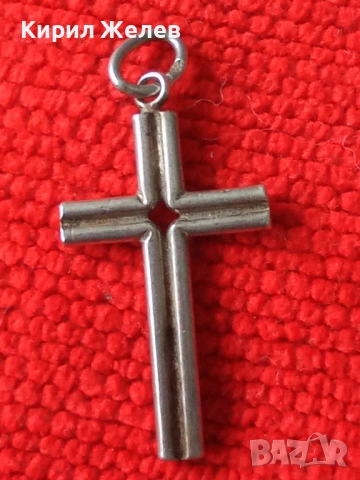 Старо сребърно кръстче 50896, снимка 4 - Колиета, медальони, синджири - 52360077