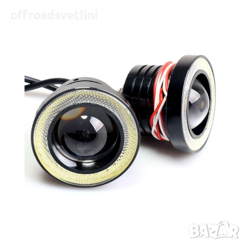 LED Халогени Лупи за Вграждане 64 мм с Ангелски Очи – Модел PG469, снимка 4 - Аксесоари и консумативи - 53057900