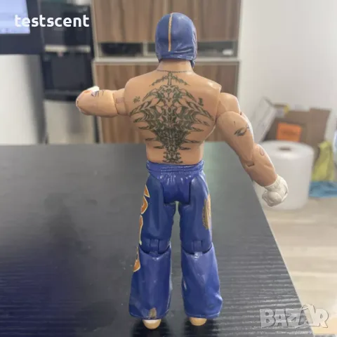 Екшън фигура WWE Rey Mysterio Рей Мистерио 2007 Blue Jakks Pacific USA figure играчка, снимка 4 - Колекции - 48430447