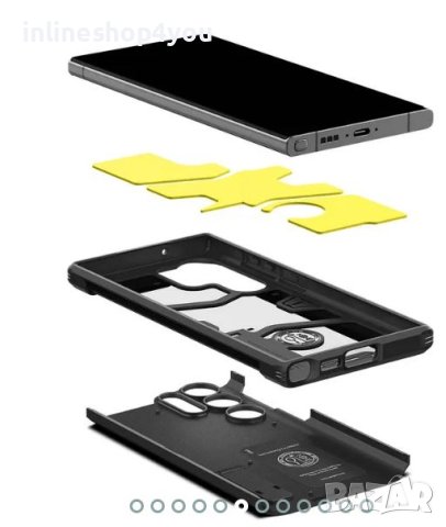 Оригинален Кейс Spigen TOUGH ARMOR за Samsung Galaxy S23 ULTRA Черен, снимка 4 - Калъфи, кейсове - 41413505
