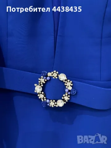 Елегантна синя рокля, снимка 7 - Рокли - 49874264