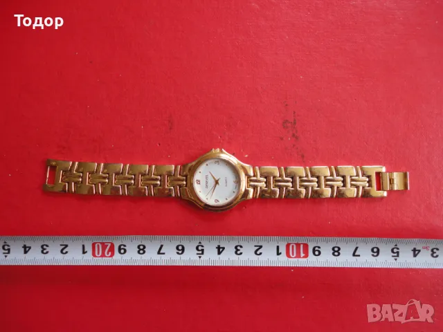 Позлатен дамски часовник Geneves, снимка 2 - Дамски - 48346734