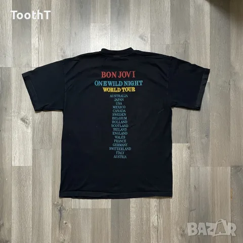 Vintage Тениска: Bon Jovi “One Wild Night” Tour 2001, снимка 2 - Тениски - 55783436