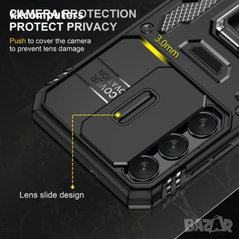 Samsung Galaxy S25 5G Удароустойчив Ring Holder Калъф и Протектор, снимка 10 - Калъфи, кейсове - 51405284