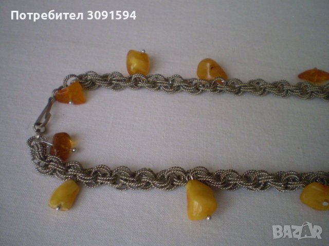 Винтидж  Дамско колие от естествен кехлибар, снимка 5 - Антикварни и старинни предмети - 40352341