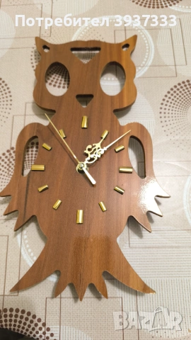 Стенен часовник бухал, снимка 2 - Стенни часовници - 53305541
