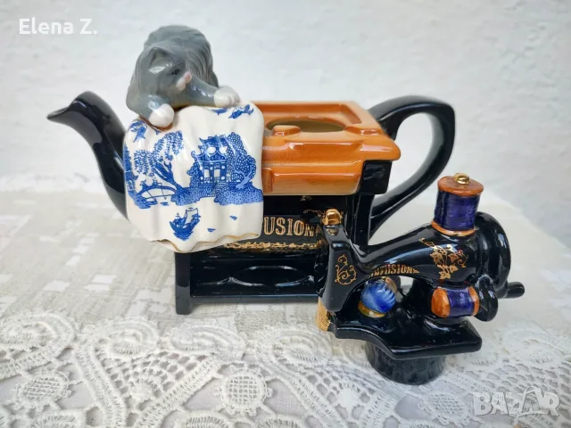 Рядък чайник шевна машина Cardew Blue, снимка 10 - Антикварни и старинни предмети - 56137703