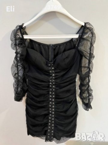 Черна елегантна рокля, снимка 1 - Рокли - 14240846