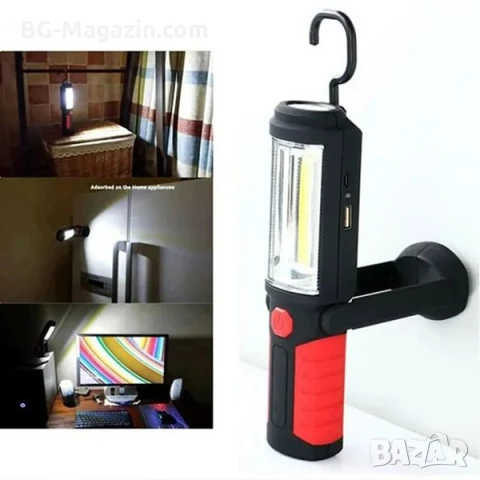Работна къмпинг преносима лампа LED фенер с кука магнит осветление за риболов туризъм аварии палатка, снимка 2 - Къмпинг осветление - 51016877