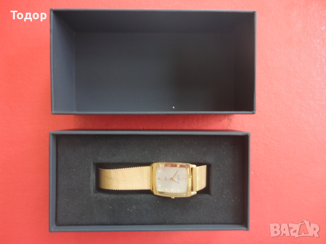 Позлатен датски дамски часовник Skagen, снимка 1 - Дамски - 44764805