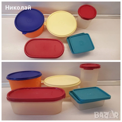 Съдове за съхранение Tupperware и др.