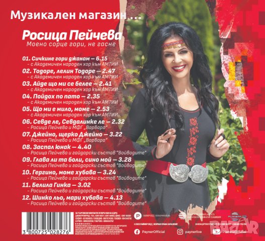 Росица Пайчева-Моено сорце гори, не гасне, снимка 2 - CD дискове - 41781268