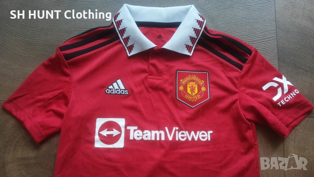 Adidas MANCHESTER UNITED Kids Footbal T-Shirt Размер 9-10 г / 140 см детска футболна тениска 19-68, снимка 3 - Детски тениски и потници - 53302409